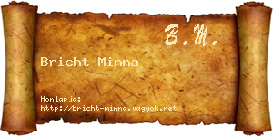 Bricht Minna névjegykártya